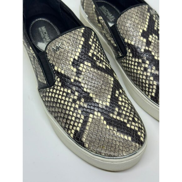Michael Kors Women Snakeskin Embossed Loafers Shoes Size 6.5 Slip On - Picture 3 of 8